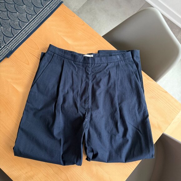 Uncle Studios Cigarette Trouser Navy Large NWOT - Picture 2 of 5